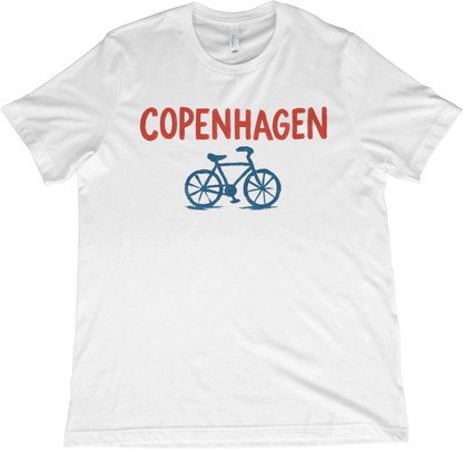 T-Shirt White / XS Copenhagen Denmark Bicycle T-Shirt