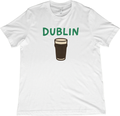 T-Shirt White / XS Dublin Beer and Pint Glass T-Shirt