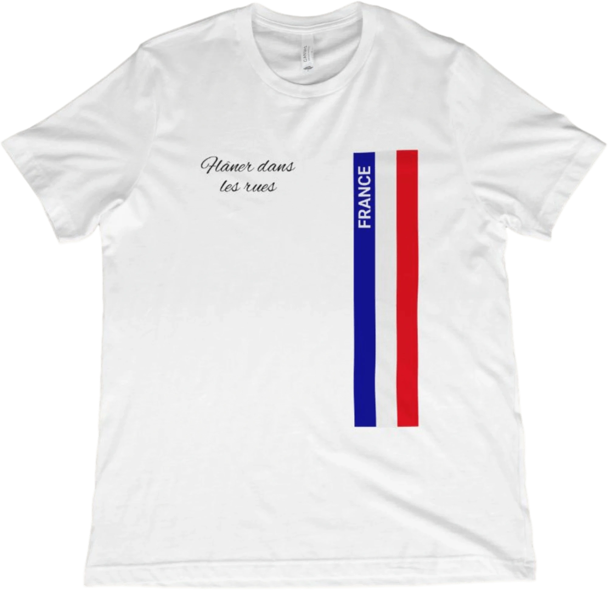 T-Shirt White / XS France Flag - Flaner dans les rues (strolling the streets) T-Shirt