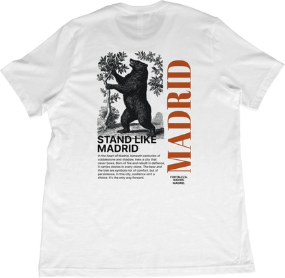 T-Shirt White / XS Madrid Spain Bear and Tree T-Shirt