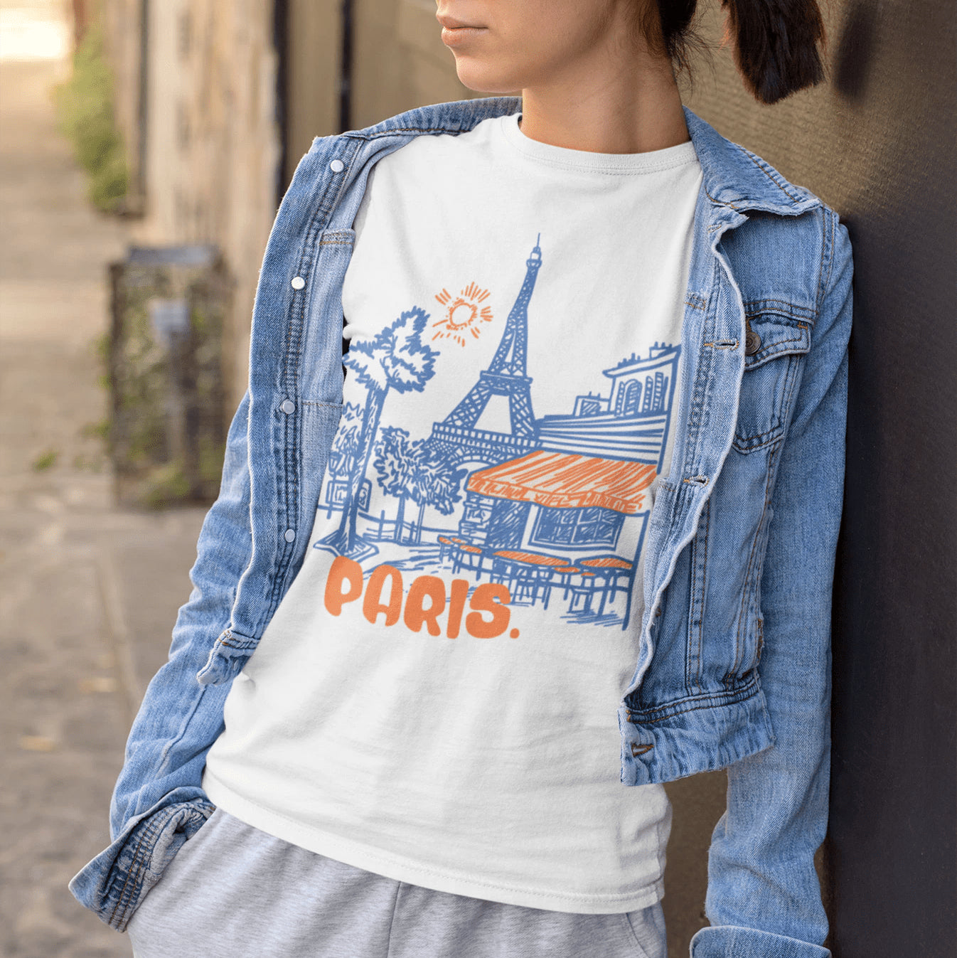 T-Shirt White / XS Paris Cafe View T-Shirt
