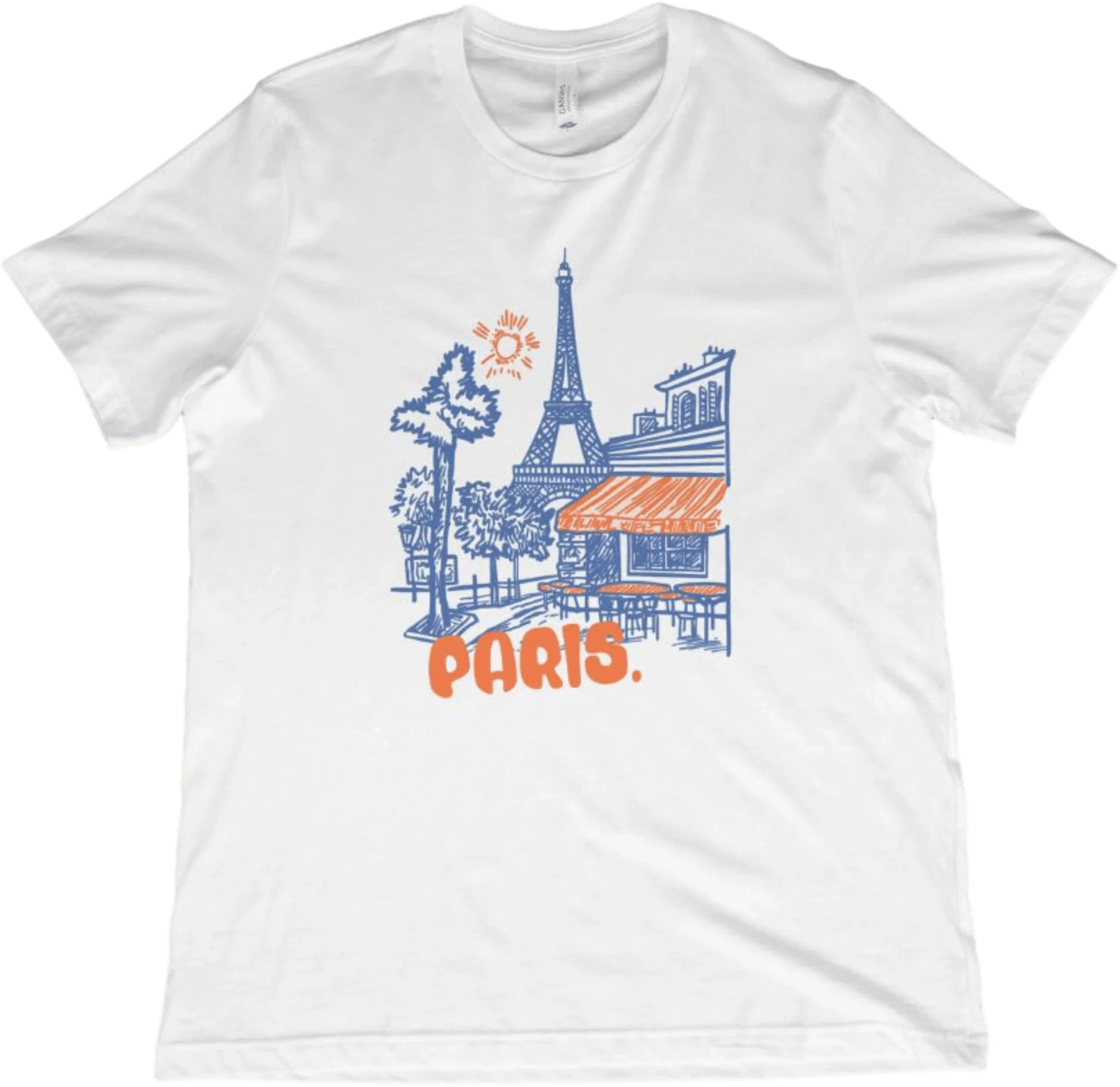 T-Shirt White / XS Paris Cafe View T-Shirt