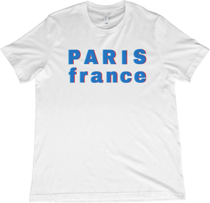 T-Shirt White / XS Paris France Double Vision T-Shirt