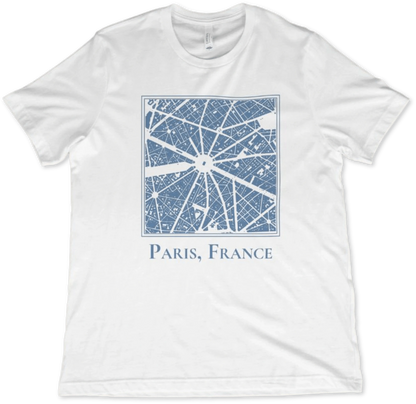 T-Shirt White / XS Paris Map T-Shirt