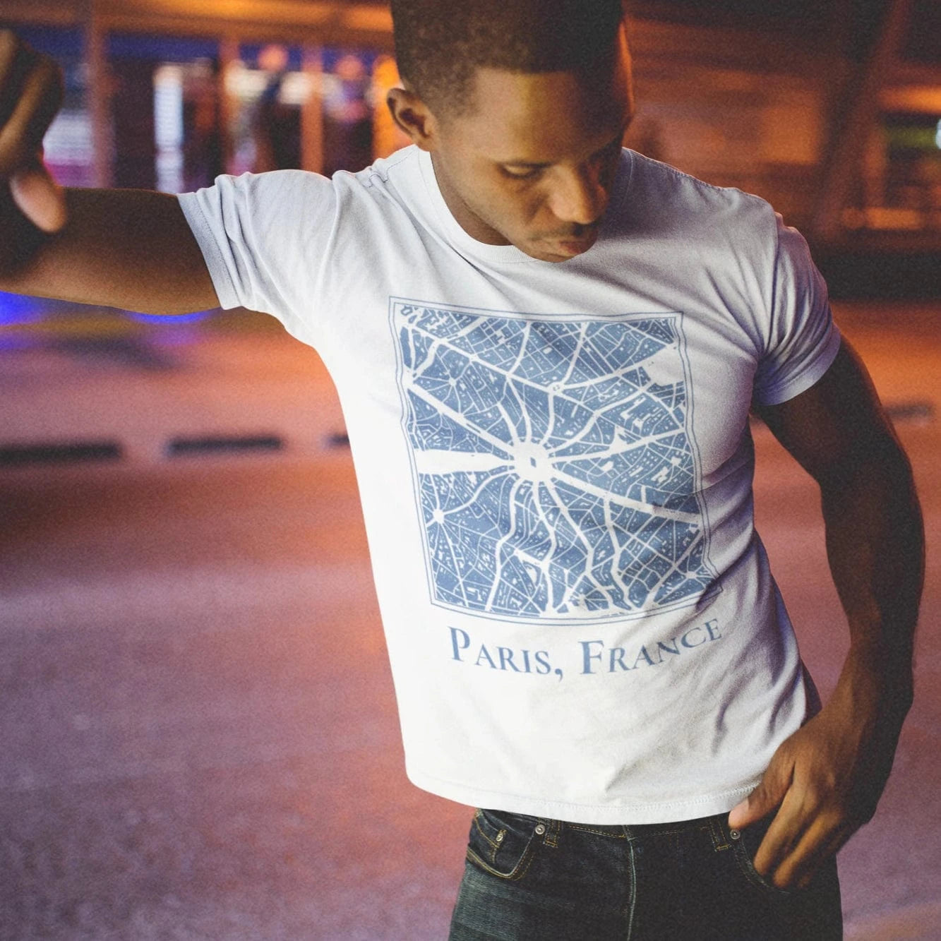 T-Shirt White / XS Paris Map T-Shirt
