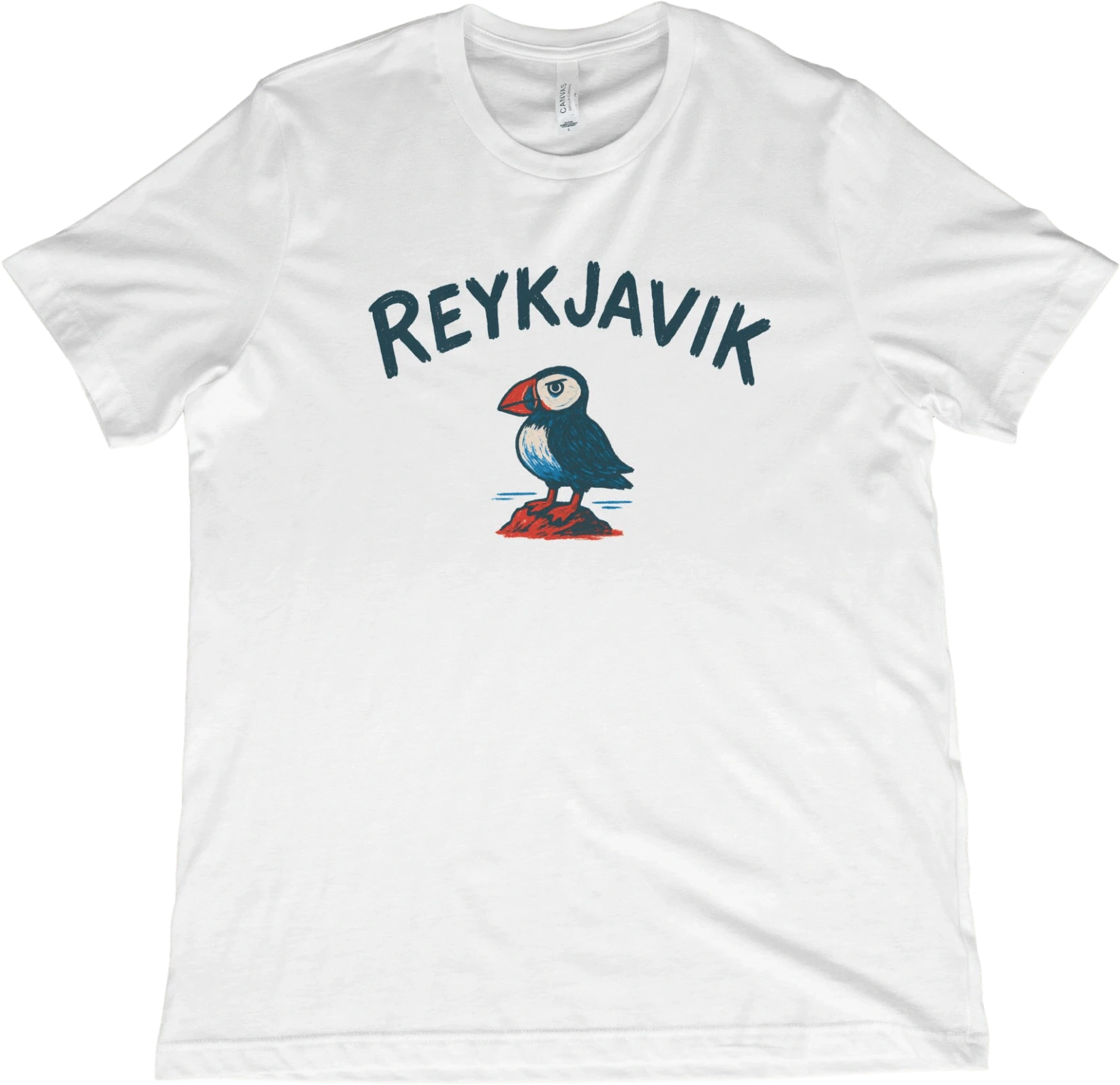 T-Shirt White / XS Reykjavik Iceland Puffin T-Shirt