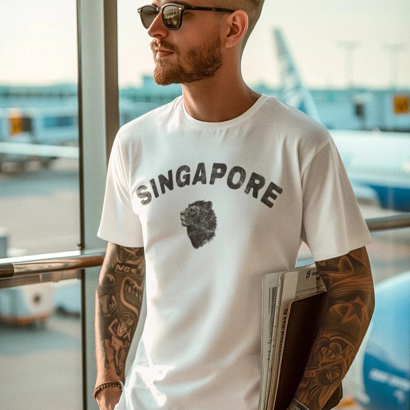 T-Shirt White / XS Singapore Merlion T-Shirt